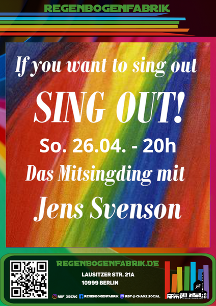 "If you want to sing out: SING OUT!" - Mitsingabend im RegenbogenKino
