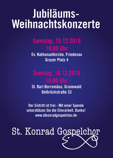 Gospel Jubiläumskonzert(e) - St. Konrad Gospelchor