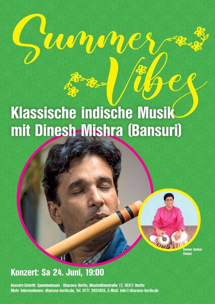 Konzert klassische indische Musik (Bansuri) im Dharana Berlin Lichtenberg