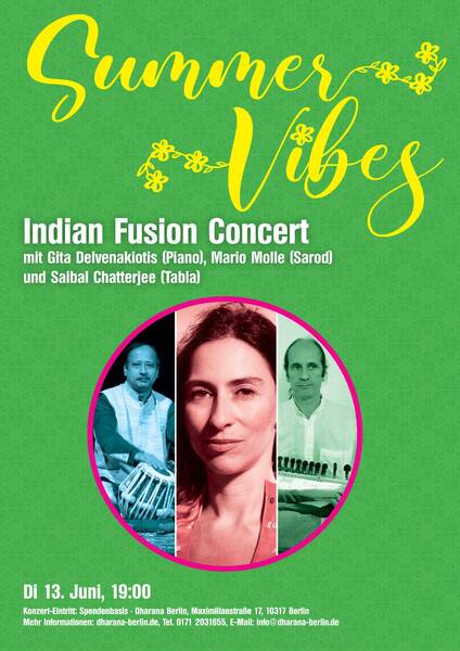 Indian Fusion Konzert Piano/Tabla/Sarod im Dharana Berlin Lichtenberg