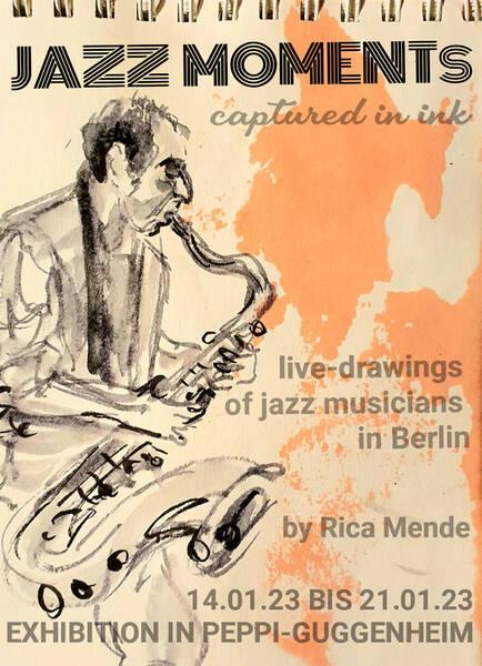 Kunstaustellung im Peppi Guggenheim: Jazz Moments, captured in ink