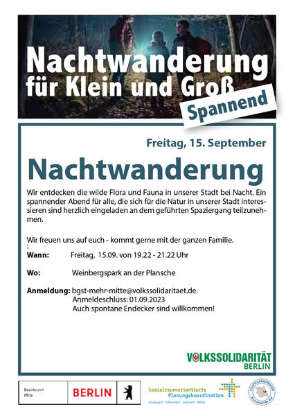 Nachtwanderung für Klein und Groß