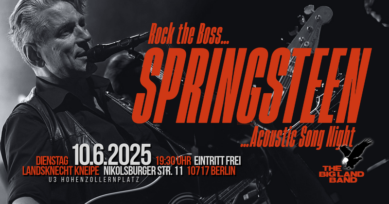 Bruce Springsteen Acoustic Song Night mit »Big Land«