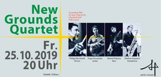  Quartet México 25.10.2019 20Uhr- ARTIST HOMES der KUNSTBUNKER in BERLIN | Hugo Fernandez Quartet Feat Vladimir Karparov  | 10€ SPENDE