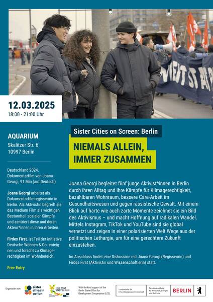 Film & Diskussion: "Niemals allein, immer zusammen"
