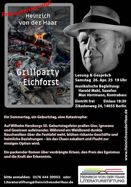 Premierenlesung: Grillparty in Eichforst. Roman