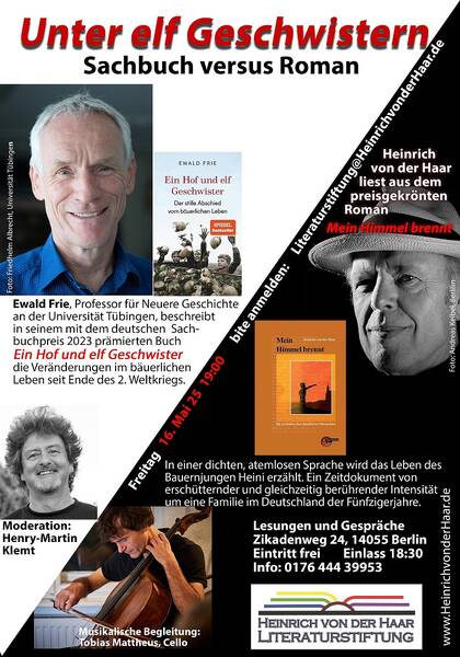 Literatursalon: Unter elf Geschwistern - Ewald Frie trifft Heinrich von der Haar - Sachbuch versus Roman -