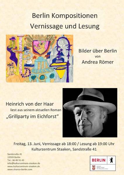 Berlin Kompositionen - Vernissage und Lesung - Kulturhaus Staaken