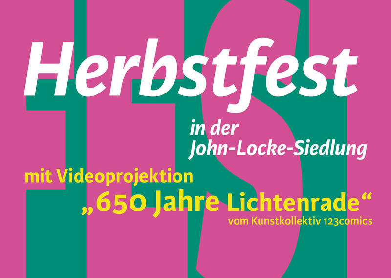 Herbstfest John-Locke-Siedlung mit Open-air-Videoprojektion "650 Jahre Lichtenrade"