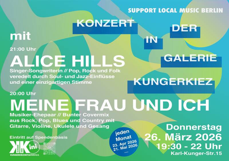 Kiezkonzert No. 10 // Meine Frau und Ich & Alice Hills