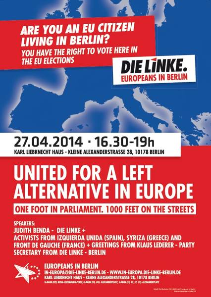 Meeting: United for a Left Alternative in Europe (in English)
