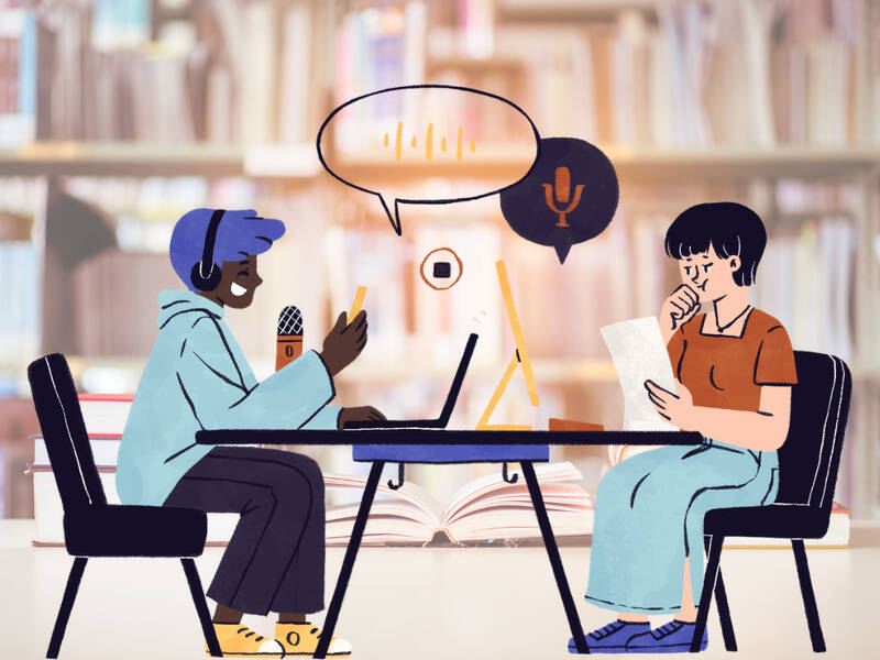 Podcast mit Paul - Workshop zum Mitmachen in der Wolfdietrich Schnurre Bibliothek