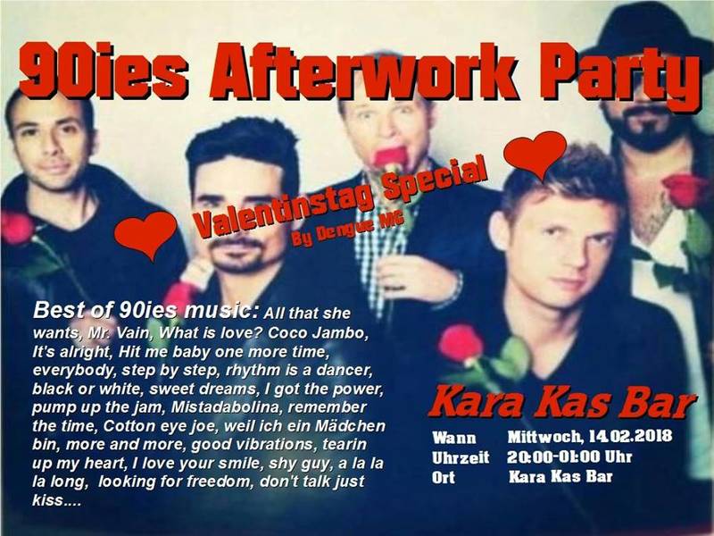 90ies Afterwork Party Valentinstag Special
