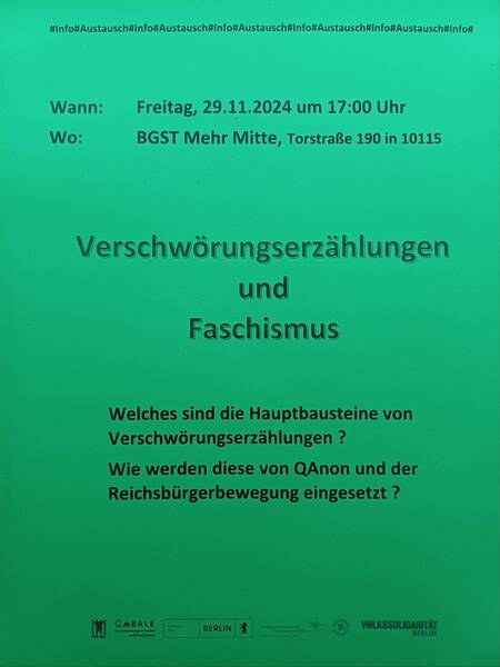 Vortrag zu Verschwörungserzählungen und Faschismus