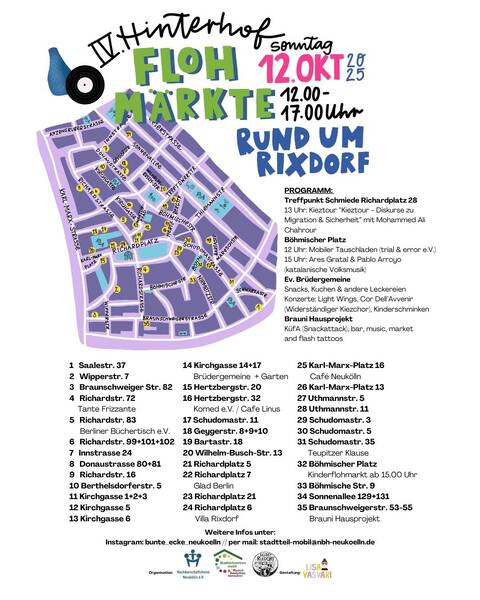 Fünfter Hinterhofflohmarkt in Rixdorf