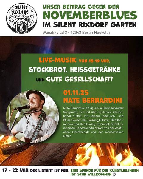 Live-Musik, Stockbrot und Heißgetränke im Silent Rixdorf Garten