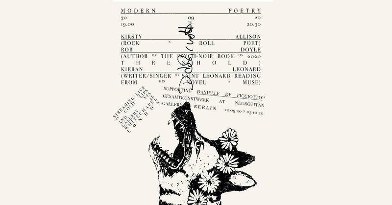 "Modern Poetry" Vortrag und Spoken Word mit Kirsty Allison, Rob Doyle und Kieran Leonard