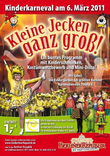 Kinderkarneval der Berliner Republik - Kleine Jecken ganz groß!