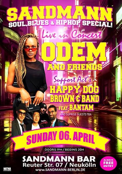 Soul,Rnb & Hiphop feat Odem & Band,Happy Dog Brown Band,Bantam and Guest