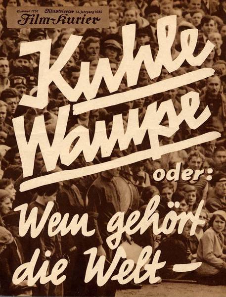 Sprechsaal Screening - Kuhle Wampe - Brecht / Dudow / Eisler