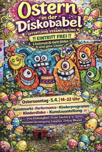 Kunstmarkt und Osterfeier Diskobabel & Gute Sache e.V.