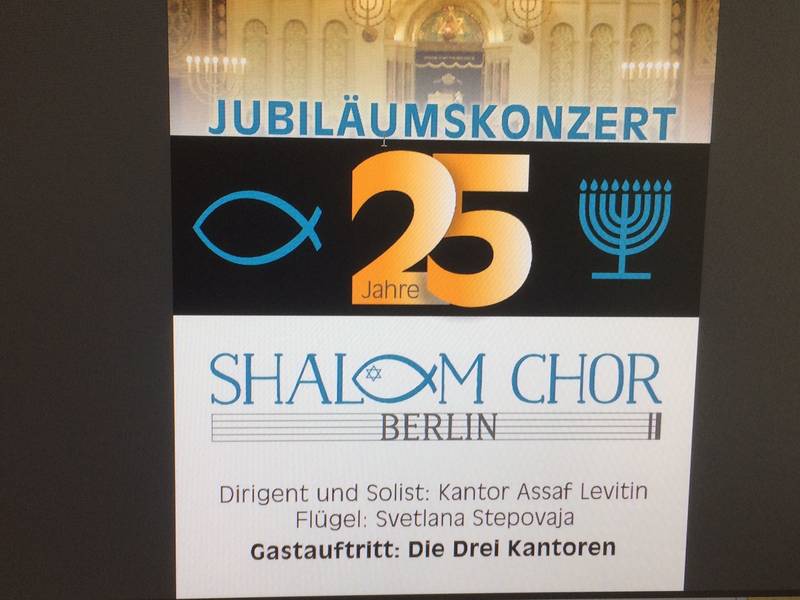 Jubiläumskonzert: 25 Jahre Shalom-Chor in Berlin