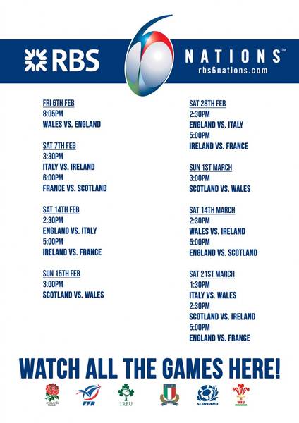 6 Nations Rugby Runde 1 Wales v England Public Viewing im Tipperary Berlin