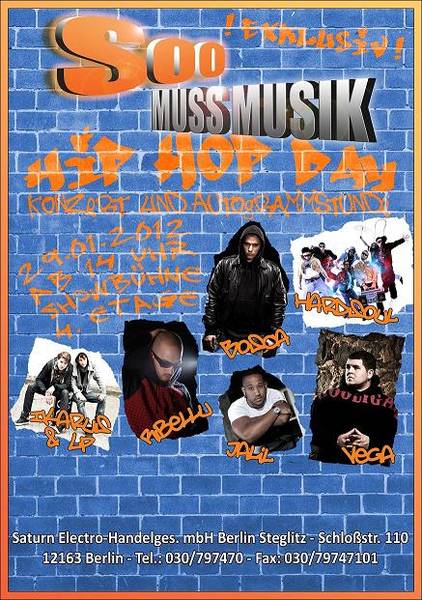 Hip Hop Konzert mit Ribellu, Jalil, Hardsoul, Bosca, Timeless, Vega (u.a.)