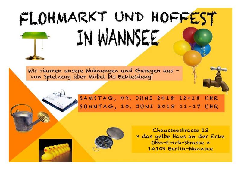 Hof-Flohmarkt in Wannsee am 9./10. Juni 2018