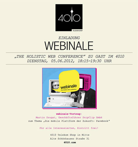 webinale zu Gast im 4010: Facebook-Vortrag am 5. Juni 