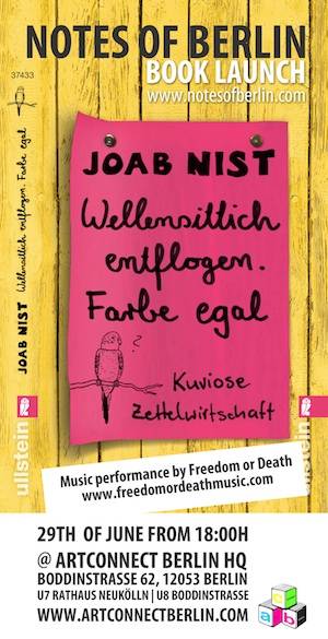 Book Launch Notes of Berlin at Artconnect Berlin