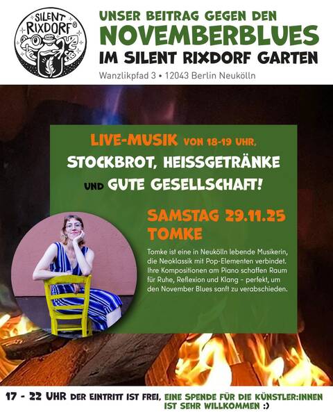 Live-Musik, Lagerfeuer und heiße Getränke in Rixdorf