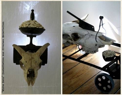 Ausstellung: Installation, Materialbilder von Harry Santos im Kunst-Projekt Forma:t