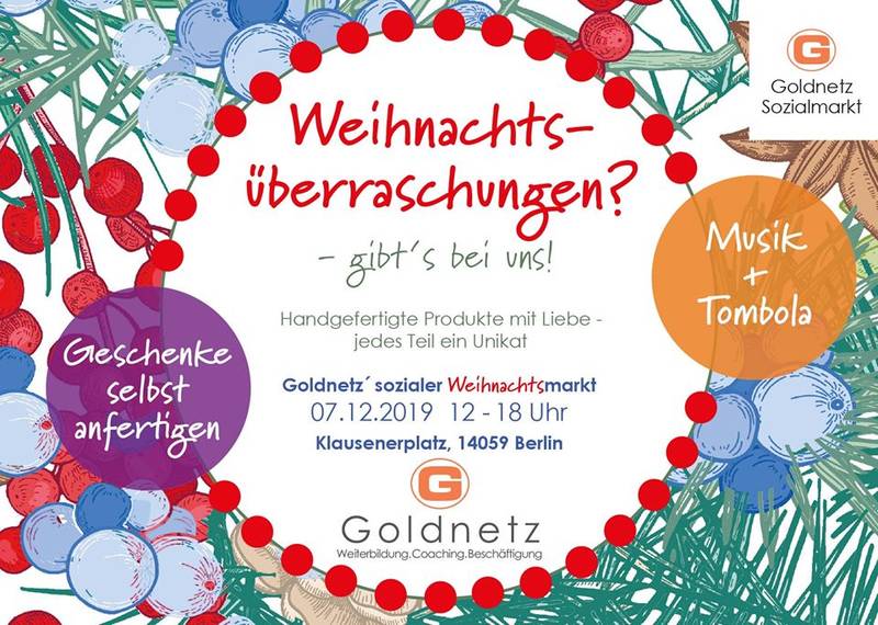 Goldnetz´ Weihnachtsmarkt der Sozialwerkstätten
