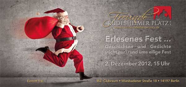 Erlesenes Fest - Lesung der TeilnehmerInnen des 1. Vorleseworkshops am Rüdesheimer Platz