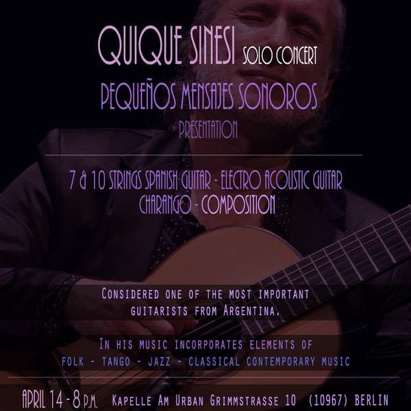 Solo Gitarrenkonzert mit Quique Sinesi