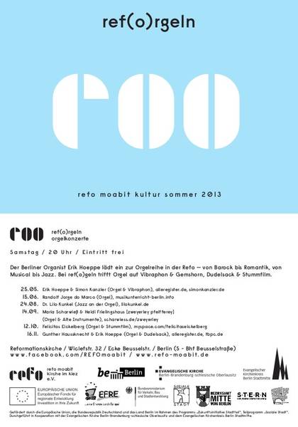 ref(O)rgeln _ Orgel & Vibraphon _ Orgelkonzert mit Erik Hoeppe & Simon Kanzler