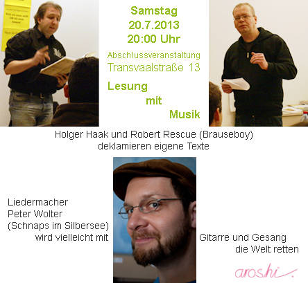 Lesung mit Musik – Abschlussveranstaltung! 
