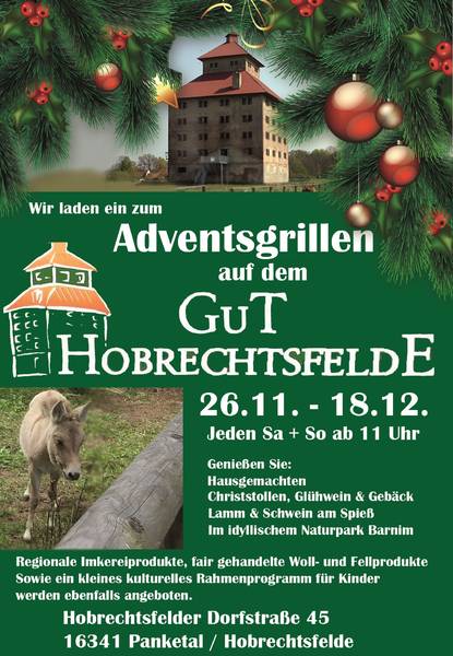 Adventsgrillen ein auf dem Gut Hobrechtsfelde