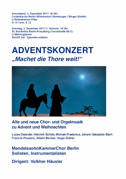 Adventskonzert "Machet die Thore weit!"