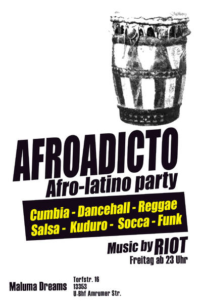 Afroadicto - Afro-latino Party - Cumbia-Salsa-Reggae-Dancehall-Kuduro djs