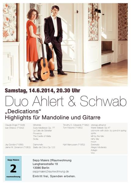 Duo Ahlert & Schwab - "Dedications" - Highlights für Mandoline und Gitarre