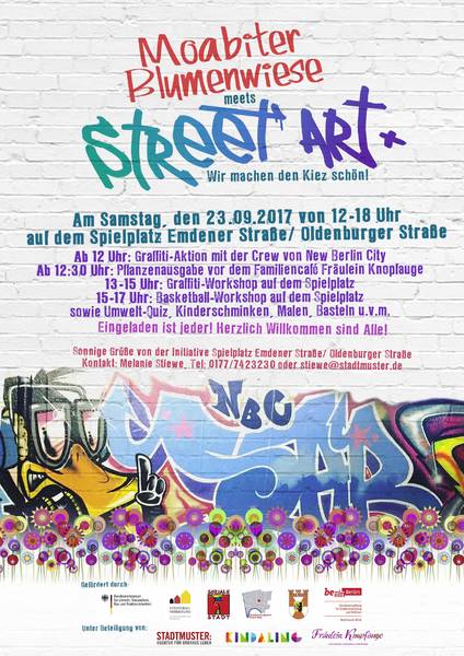 Graffiti Aktion in Moabit: Moabiter Blumenwiese meets Street Art