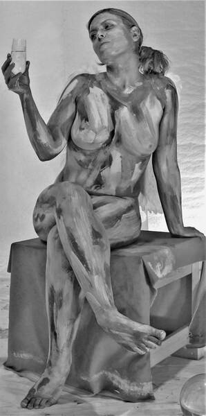 Die Aktgalerie / "Nackt aber nicht bloß" von Helmut G.Baumann und Wolfgang Hingst (Körpermalerei: Alia Cutis)