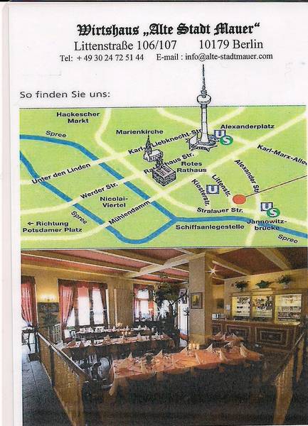 All you can eat in Berlin Mitte -Berliner Kartoffelsuppe -Restaurant Alte-Stadtmauer