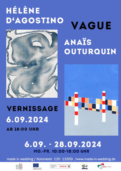 Anais Outurquin / Hélène d'Agostino - vague - Siebdrucke und Aquarelle (Mo- Fr)