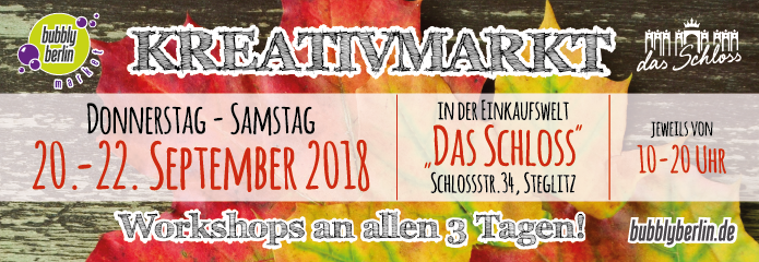 Kreativmarkt Koffermarkt im Schloss in Steglitz - mit Workshops