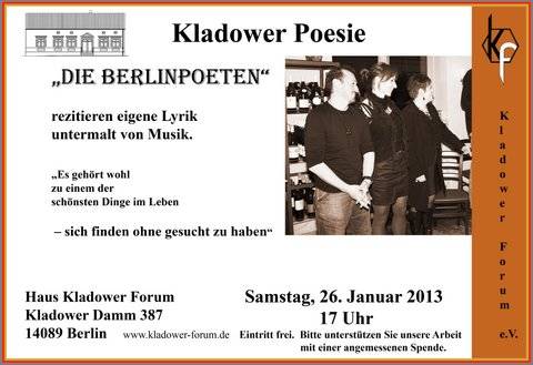 Kladower Poesie  "Die Berlinpoeten"