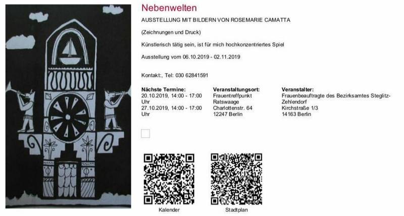 Ausstellung Nebenwelten. Einladung zum Offenen Sonntag am 27.10.2019