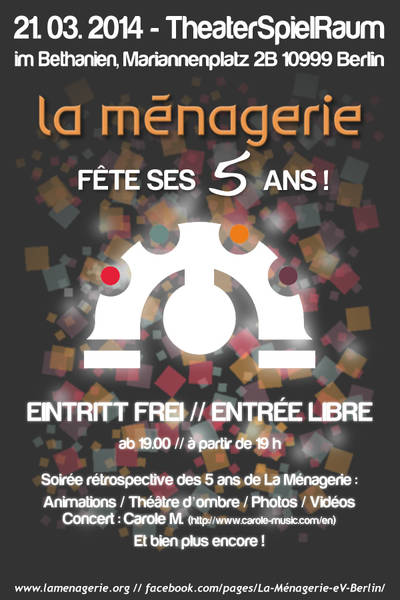 Apéro - La Ménagerie feiert ihren 5. Geburtstag!